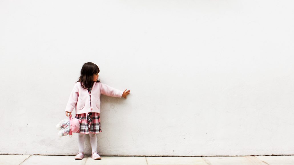 Little Girl with Imaginary Friend