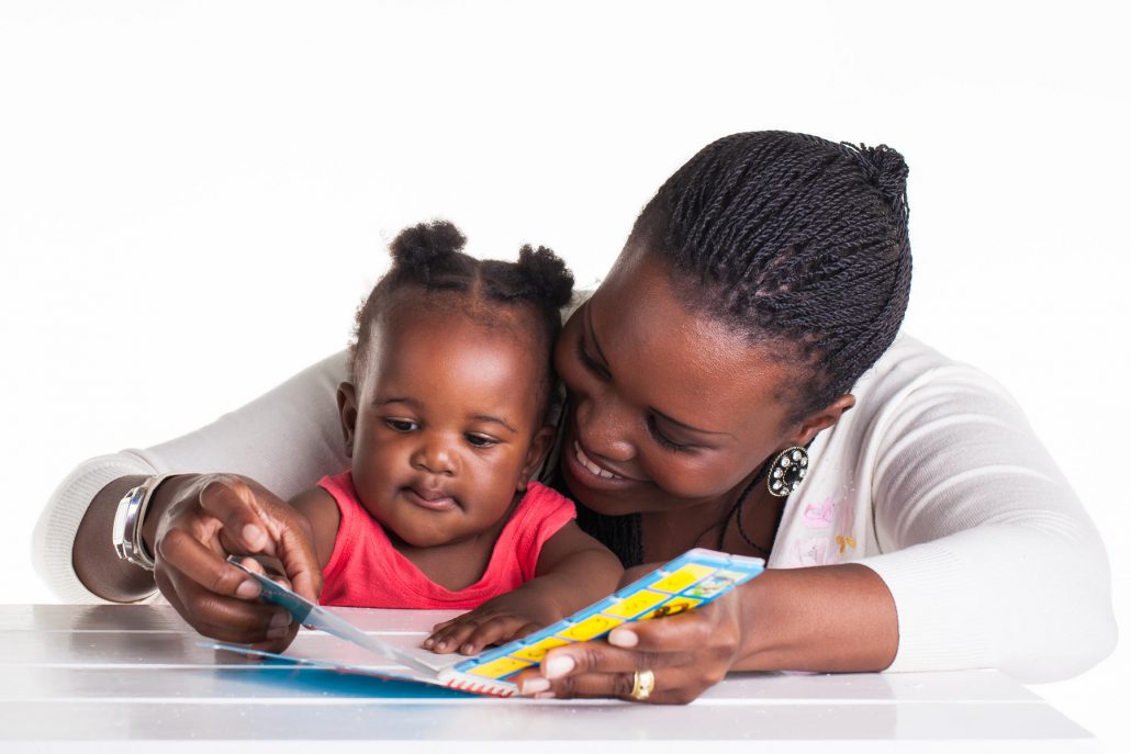 Mother and child reading